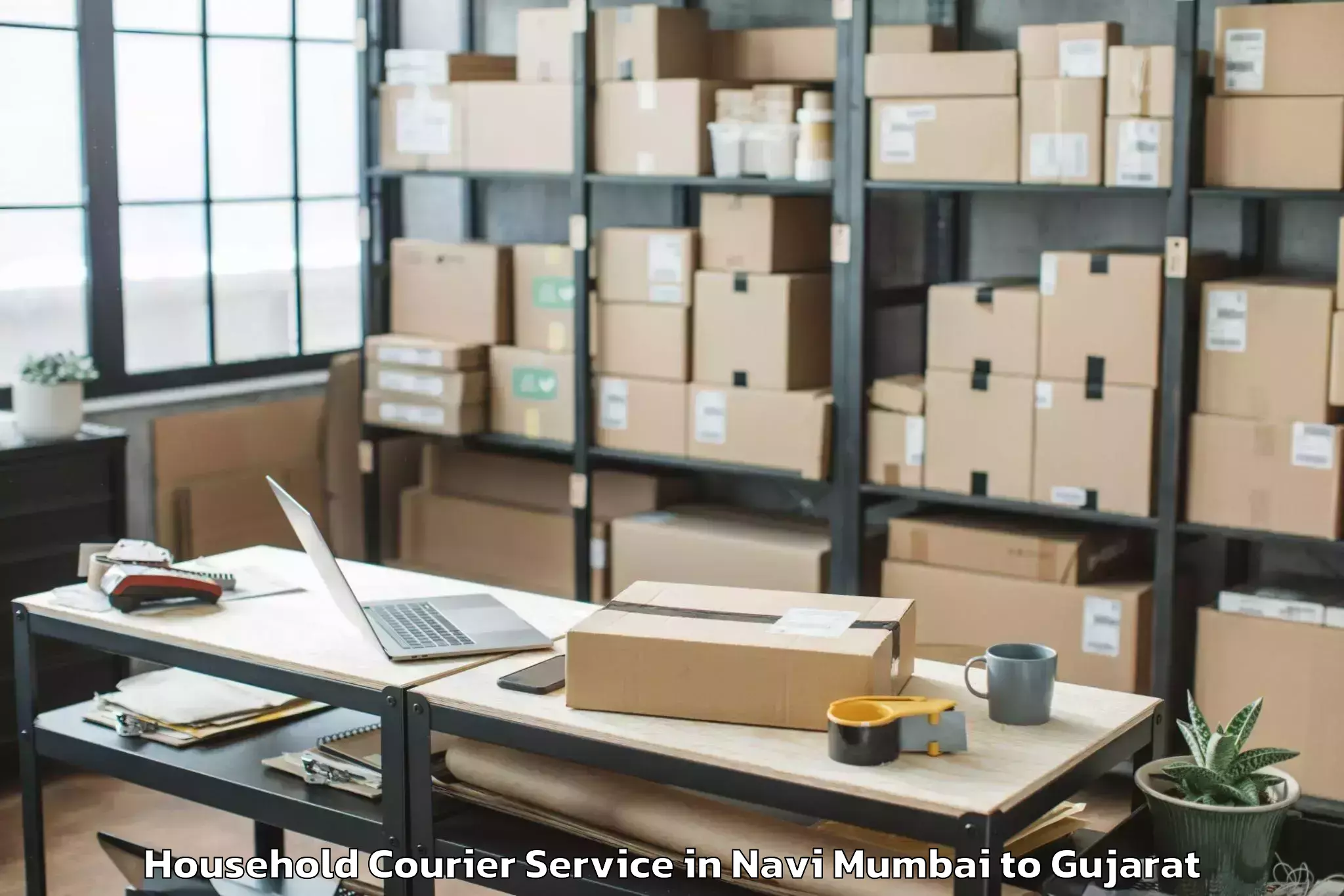 Book Navi Mumbai to Bansda Household Courier